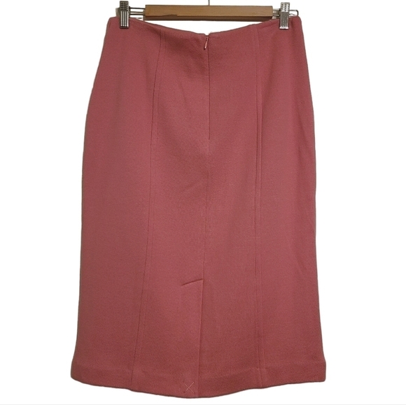 Spiegel | Women's Vintage Two Piece Pink Skirt Suit Set (Size 10) - Picture 15 of 16